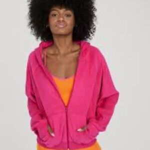 Aerie Terry Pink Hoodie